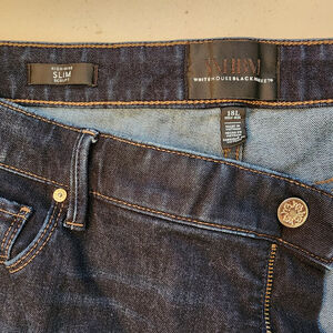 White House Black Market Slim Sculpt High Rise Dark Indigo Jeans Size 18L